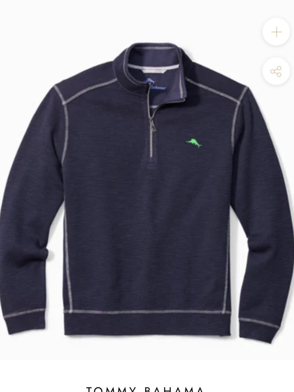 Tommy Bahama Tobago Bay Half Zip SweatShirt XXL - Picture 1 of 10